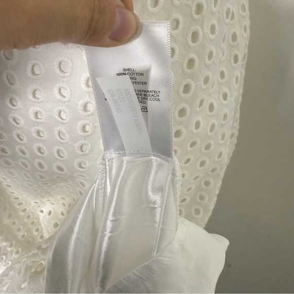 Express White Eyelet Ruffle Hem Dress – Women’s Size Small - Picture 5 of 8